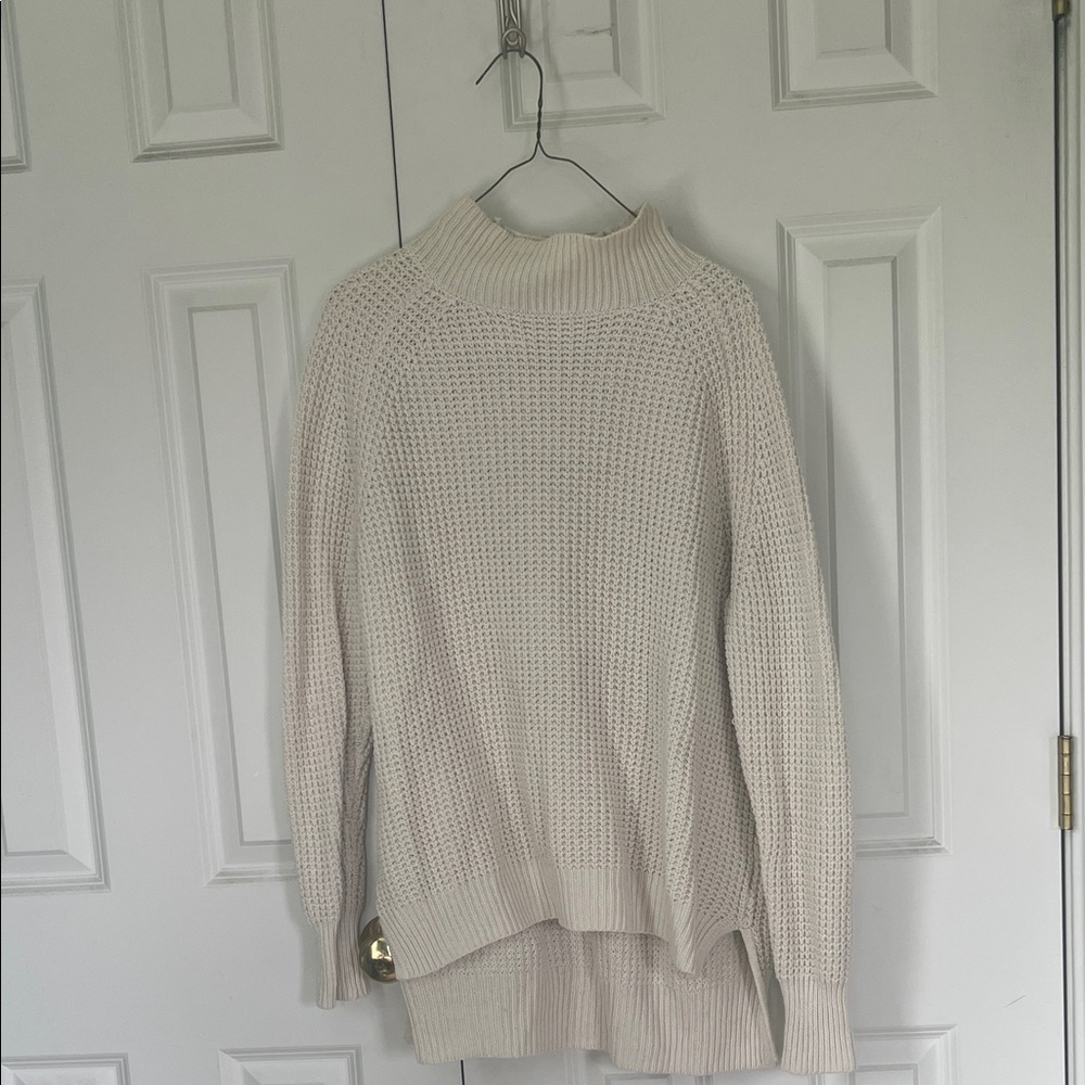 BDG Cream Turtleneck Waffle Knit Sweater